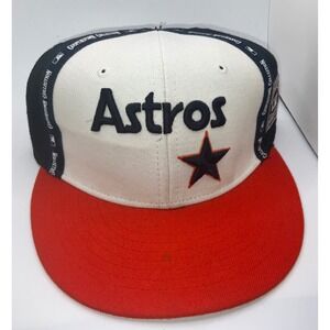 Houston Astros Cooperstown Collection Twins Fitted Hat 7 1/4 Navy White Red 1975
